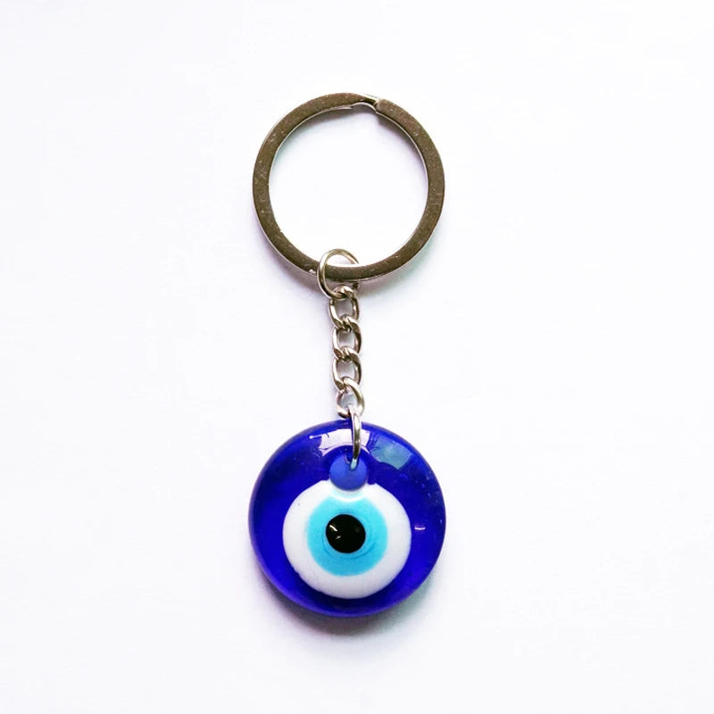 Turkish Glass Blue Eye Pendant Keychain Key Ring For Men Women Gift Unique Vintage Cute Owl Evil Eye Animal Bag Car keychain