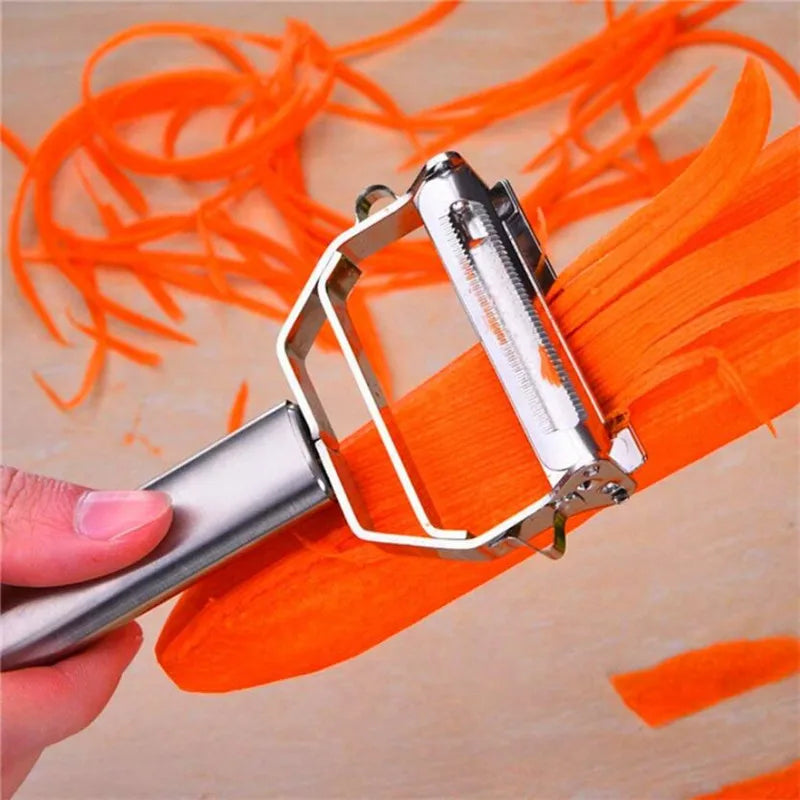 High Quality Dual Stainless Steel Potato Cucumber Carrot Grater Julienne Peeler Vegetables Fruit Peeler Vegetable Slicer Tools