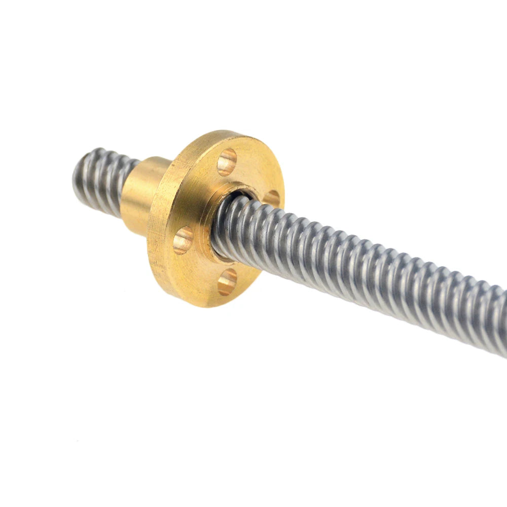 CNC 3D Printer THSL-300-8D Trapezoidal Rod T8 Lead Screw Thread 8mm Lead1mm Length100mm200mm300mm400mm500mm600mm with Brass Nut