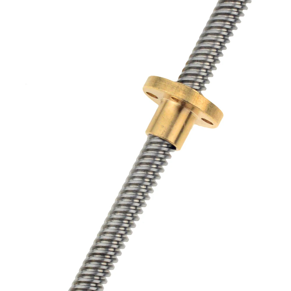 CNC 3D Printer THSL-300-8D Trapezoidal Rod T8 Lead Screw Thread 8mm Lead1mm Length100mm200mm300mm400mm500mm600mm with Brass Nut