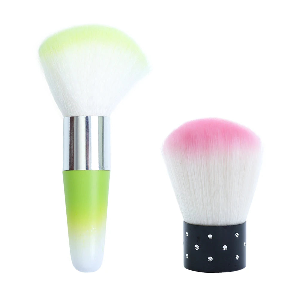 1PC 6 Types Nail Brush Cleaning Remove Dust Powder Plastic Cleaner for UV Acrylic Gel Nails Art Manicure Care Accessory LA095