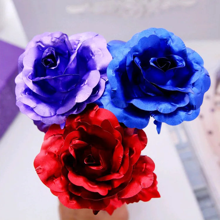 Best Gift For Girlfriend Golden Rose Wedding Decoration Golden Flower Valentine's Day Gift Gold Rose Gold Flower with Box -15