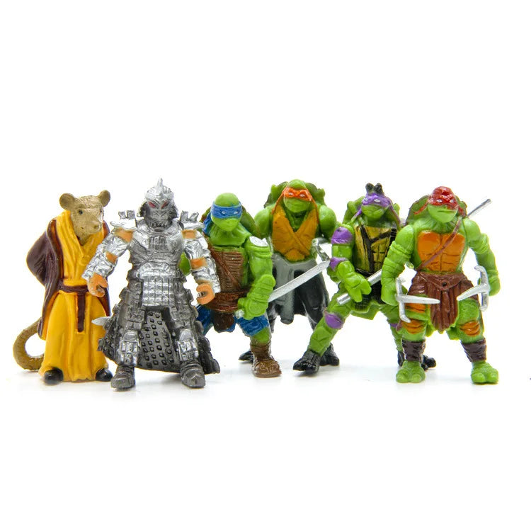 6pcs/Bag cute Mini Turtles Actions Figure Cartoon Tartaruga Turtles Toys For Children Anime Figure Doll toys for children