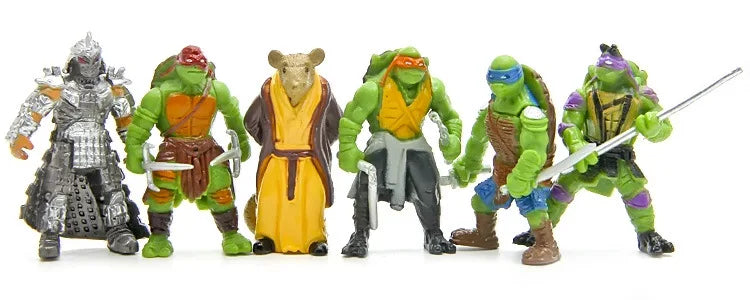 6pcs/Bag cute Mini Turtles Actions Figure Cartoon Tartaruga Turtles Toys For Children Anime Figure Doll toys for children