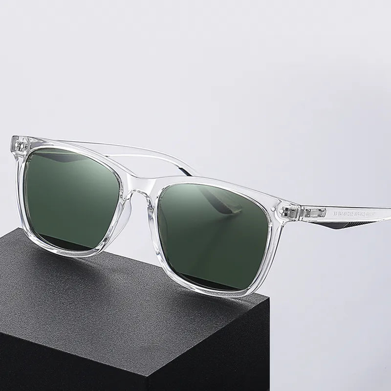 Women Retro Outdoor Polarized Sunglasses For Men Fashion Transparent Korean Square Girl Driving Sun Glasses Unisex UV400