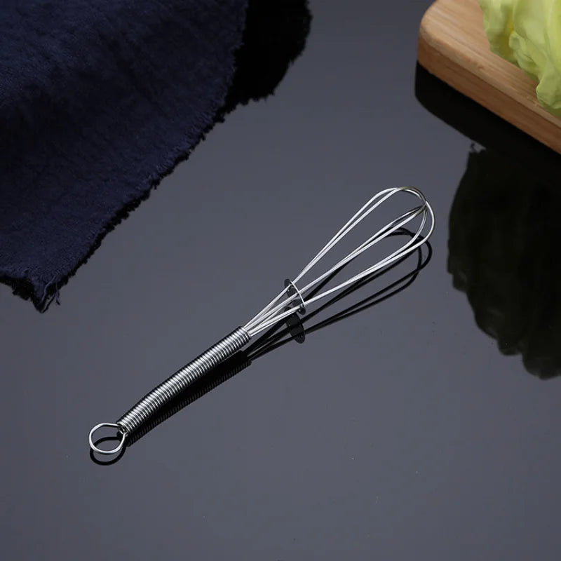 1Pcs Multifunctional Rotary Manual Egg Beater Mixer Mini Kitchen Egg Whisk Bake Tool Egg Agitator Stainless Steel Eco-Friendly