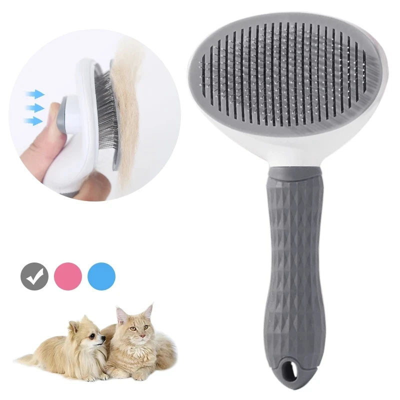 Pet Comb Dog Brush Stainless Steel Needle Comb Dog Cat Hair Removal Floating Hair Cleaning Grooming Tool Dogs Accessories