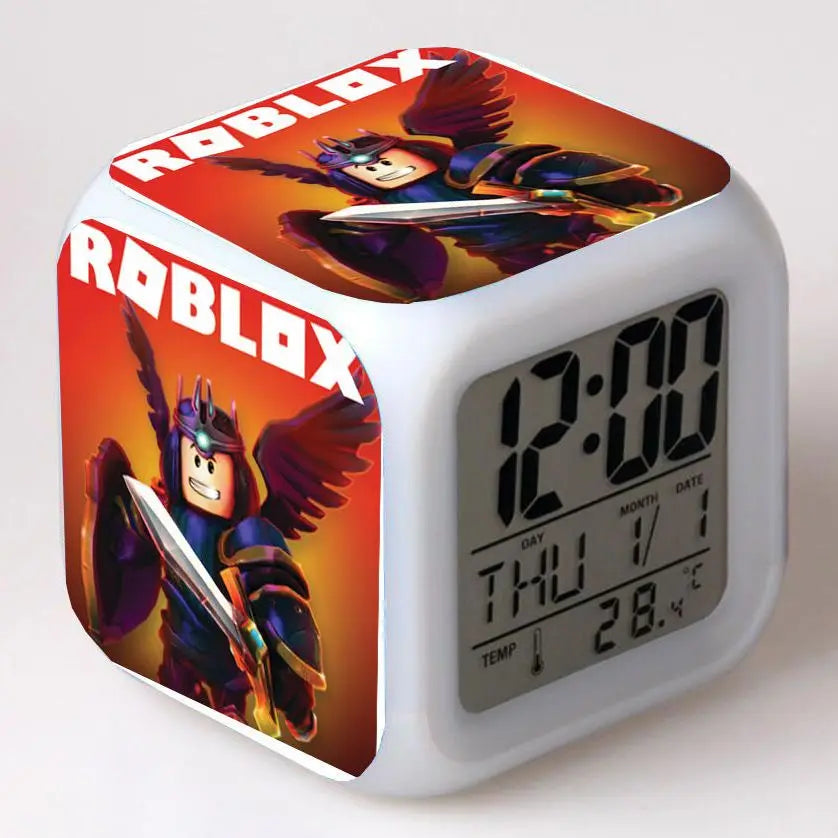 Games Roblox Roblox Electronic Clock Creative Birthday Gift Night Light Spiderman Captain America Bubble Milk Tea Plush Toys
