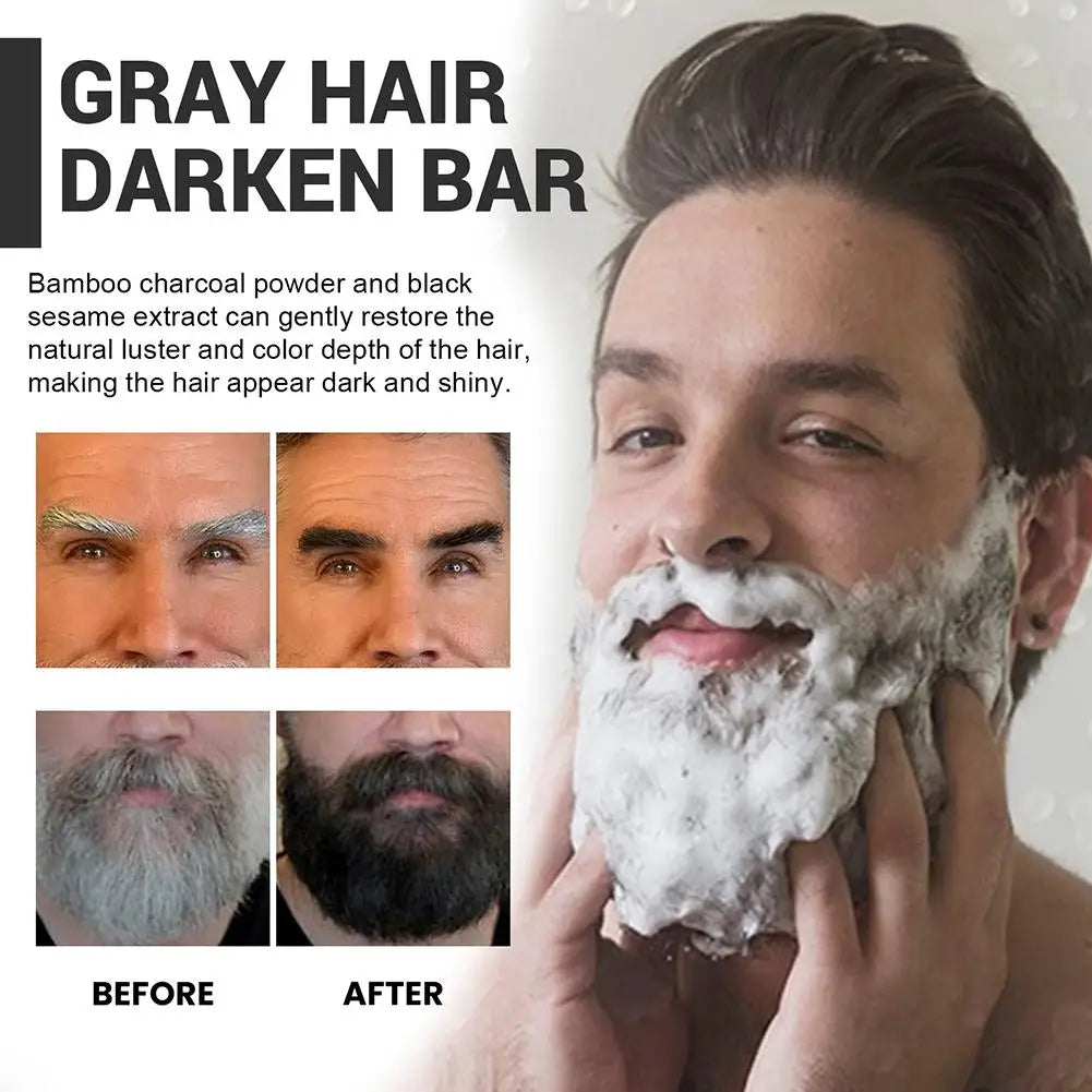 Hair Darkening Shampoo Bar Soap Anti Dandruff Deep Cleansing Improve Itchy Head Frizz Black Nourishment Beautiful Hair Car