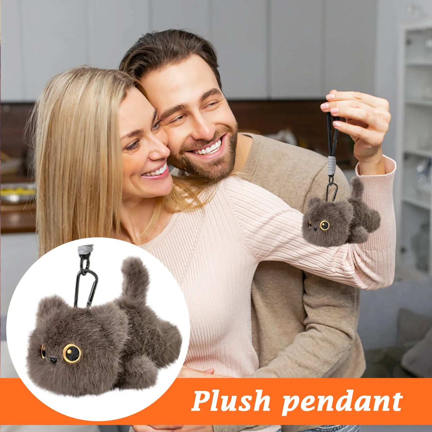 Cute Cartoon Cat Plush Toys Soft Plush Doll Car Bag Pendant Key Chain Stuffed Animals Toy Kids Girl Boy Gifts