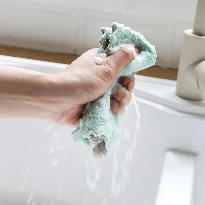 10/12PCS Super Absorbent Microfiber Kitchen Dish Cloth High-efficiency Tableware Household Cleaning Towel Kitchen Tools Gadgets