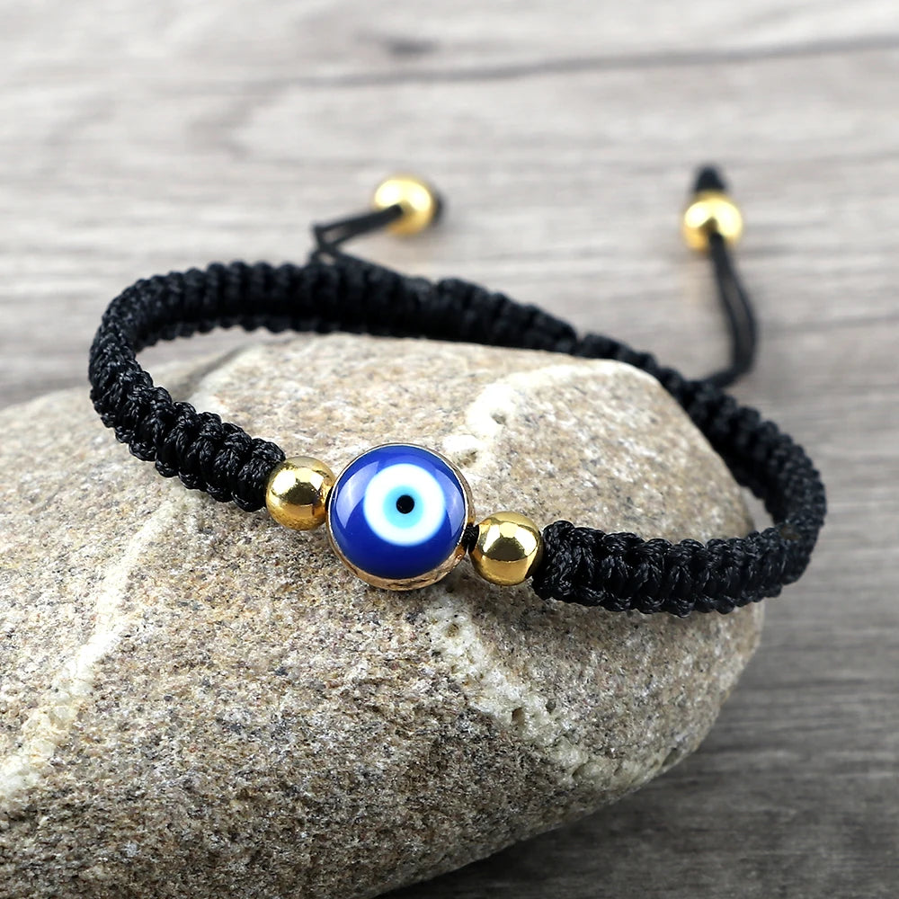 Handmade Braided Turkish Evil Eye Bracelets Women Men Lucky Rope Adjustable Bracelets Charm Female Jewelry Gifts Dropshipping