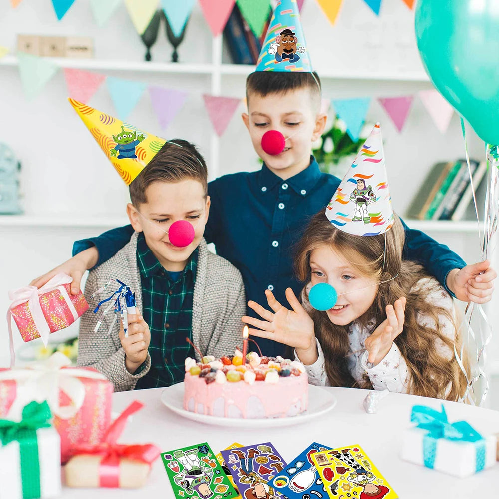 8/16Sheets Disney Toy Story Puzzle Stickers Game Make a Face Children DIY Assemble Jigsaw Kids Toys Decoration Theme Party Gifts