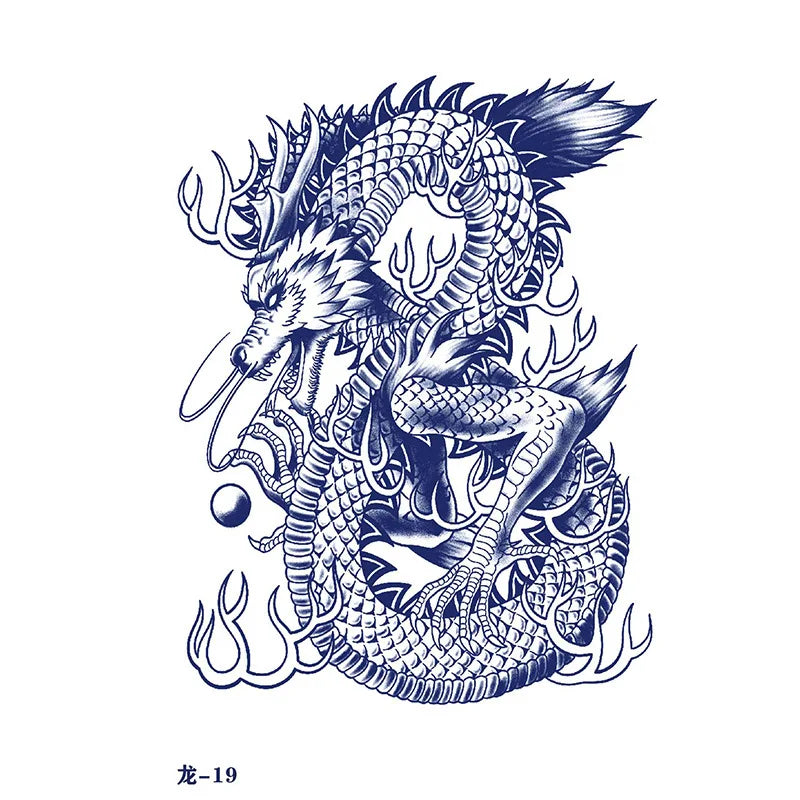 Dragon Juice Ink Tatouage Semi Permanent Temporary Tattoo Stickers Waterproof Lasting Tatuajes Temporales Hombre Art Fake Tattoo