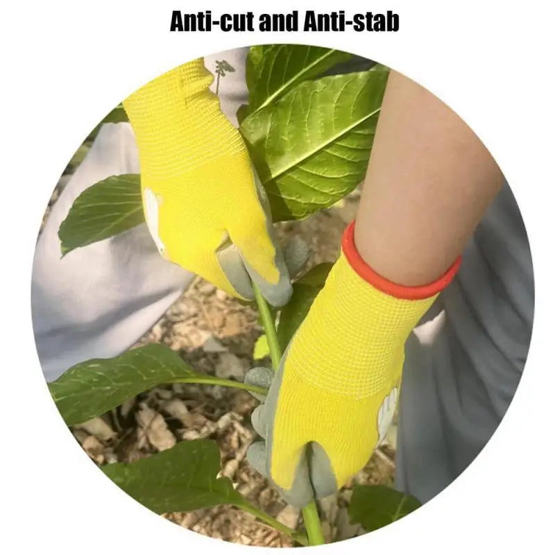 Kids Gloves Durable Waterproof Garden Work Non-Slip Portable Children Safety Yard Work Gloves Gardening Gloves Garden Supplies