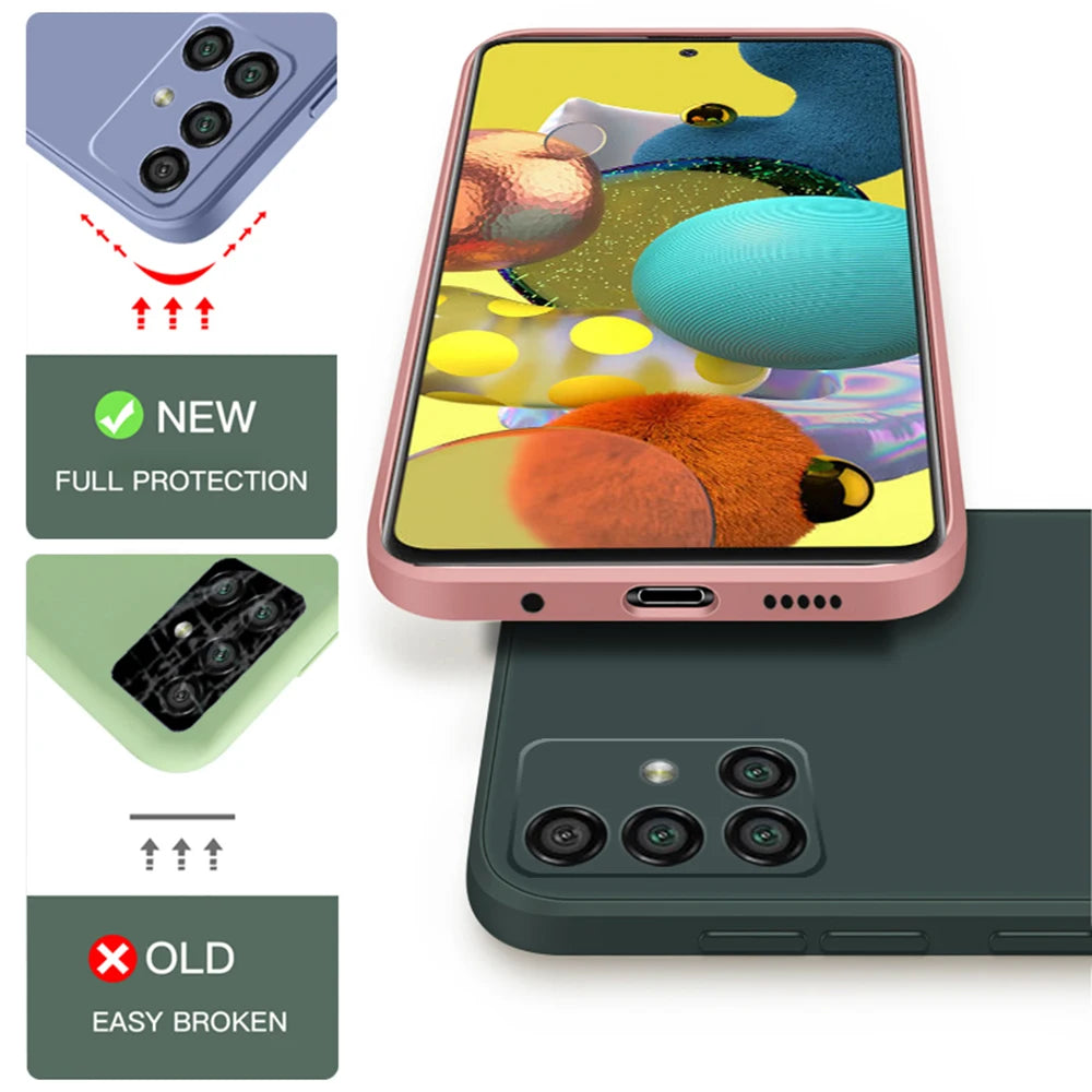 Camera Protect Soft Phone Case for Samsung Galaxy A30S A50 A50S A70 Original Liquid Silicone Couples Cover A 30 50 70 S E