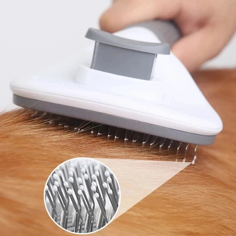 Pet Comb Dog Brush Stainless Steel Needle Comb Dog Cat Hair Removal Floating Hair Cleaning Grooming Tool Dogs Accessories