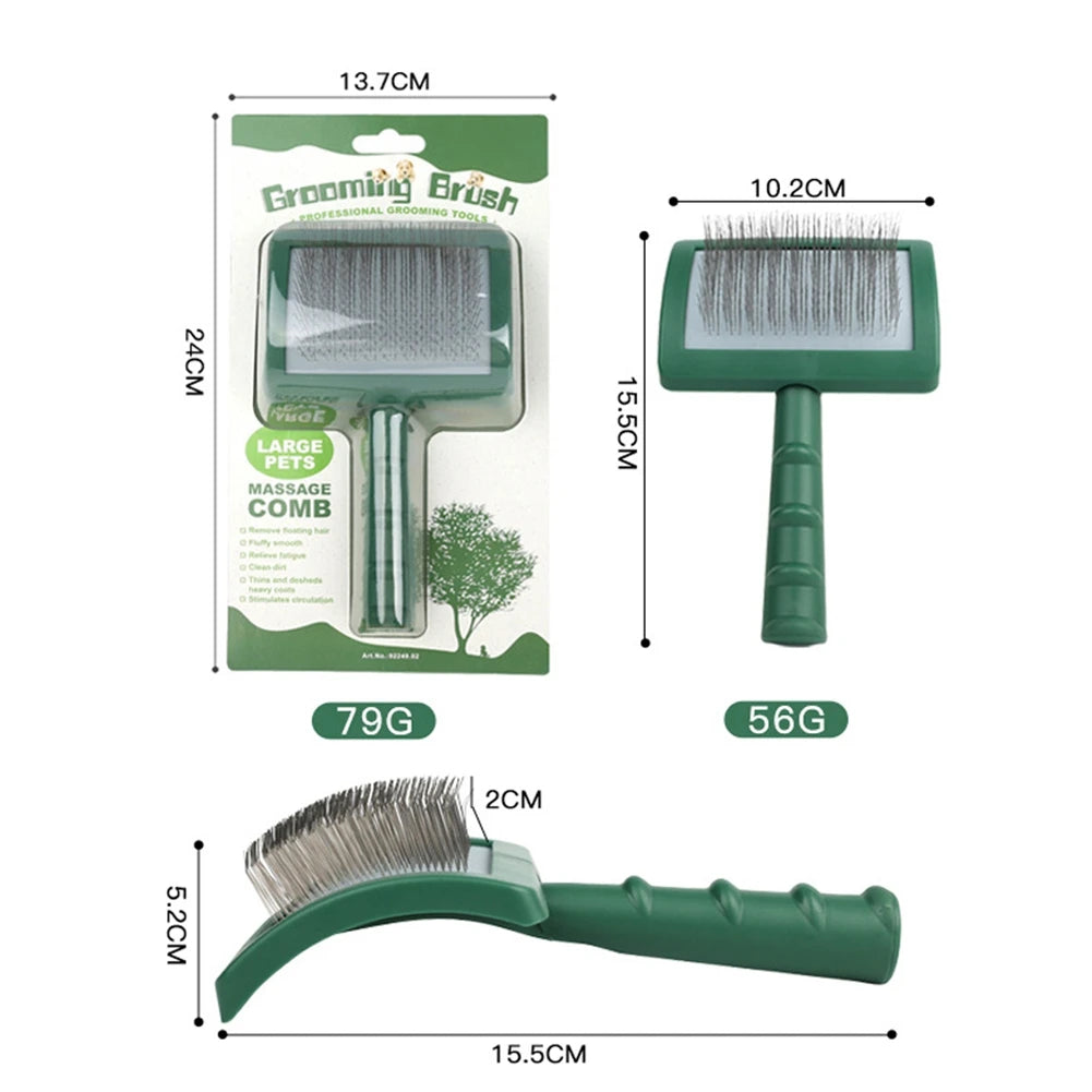 Extra Long Pin Slicker Brush for Large Dog Matted Hair Grooming Wire Brush for Pets Shedding Mats Massage Grooming Brush Tool
