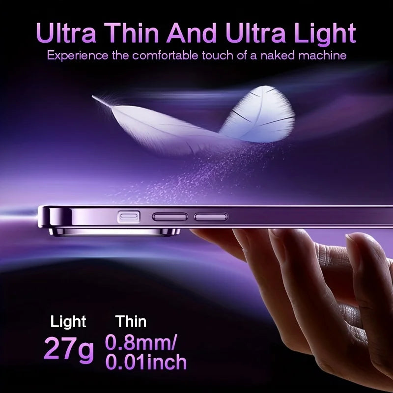 Luxury Magnetic For Magsafe Wireless Charge Clear Case For iPhone 15 14 13 12 11 Pro Max Plus Slim Plating Soft Silicone Cover