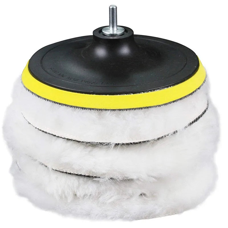 1/5Pcs 3/4/5/6/7Inches Wool Polishing Disc Waxing Polishing Buffing Car Paint Care Polisher Pads for Car Wash Auto Accessories