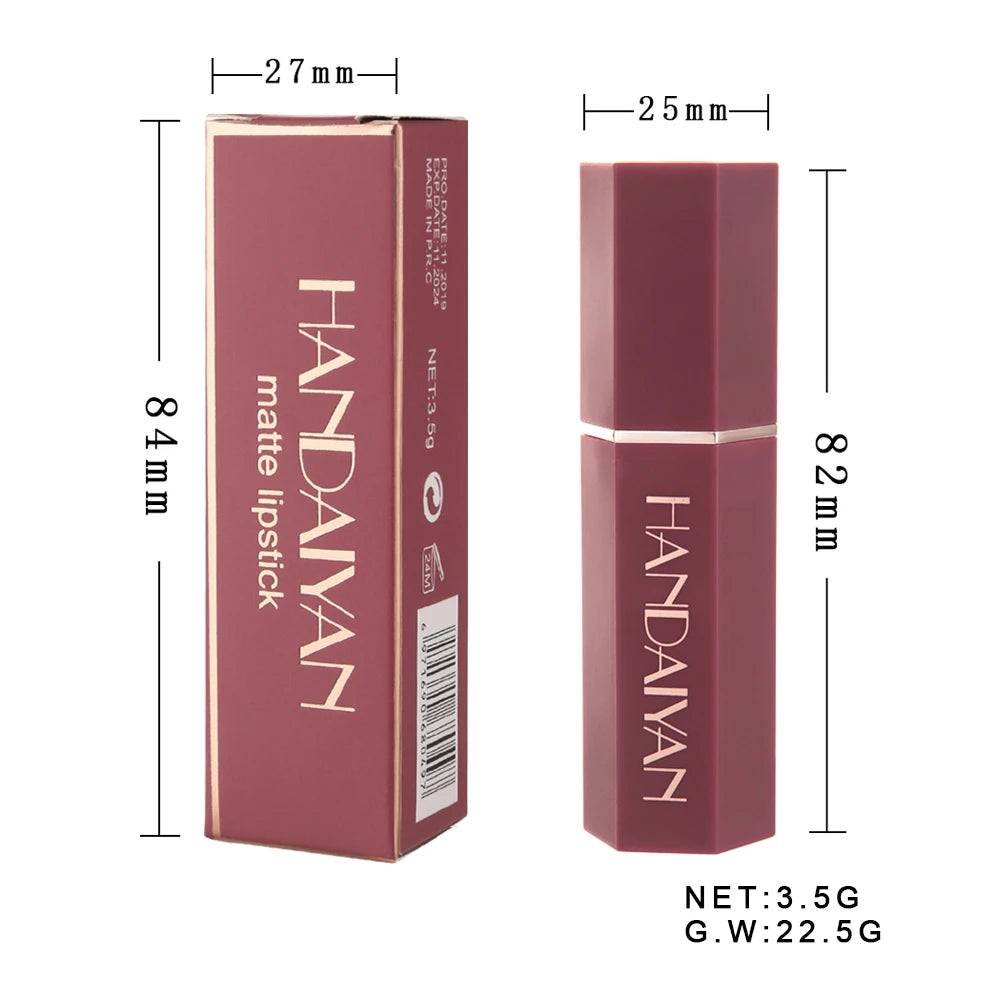 Nude Velvet Matte Lipsticks Waterproof Long Lasting Moisturize Lip Stick Not Fading Sexy Pink Lipstick Lip Gloss Women Makeup