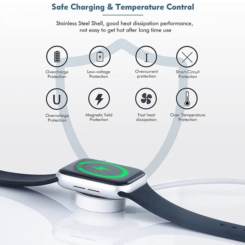 For Apple Magnetic Wireless Charger For iWatch 8 7 6 SE Portable Fast Charging Watch Series 5 4 3 2 1 USB Cord Cable Accessories