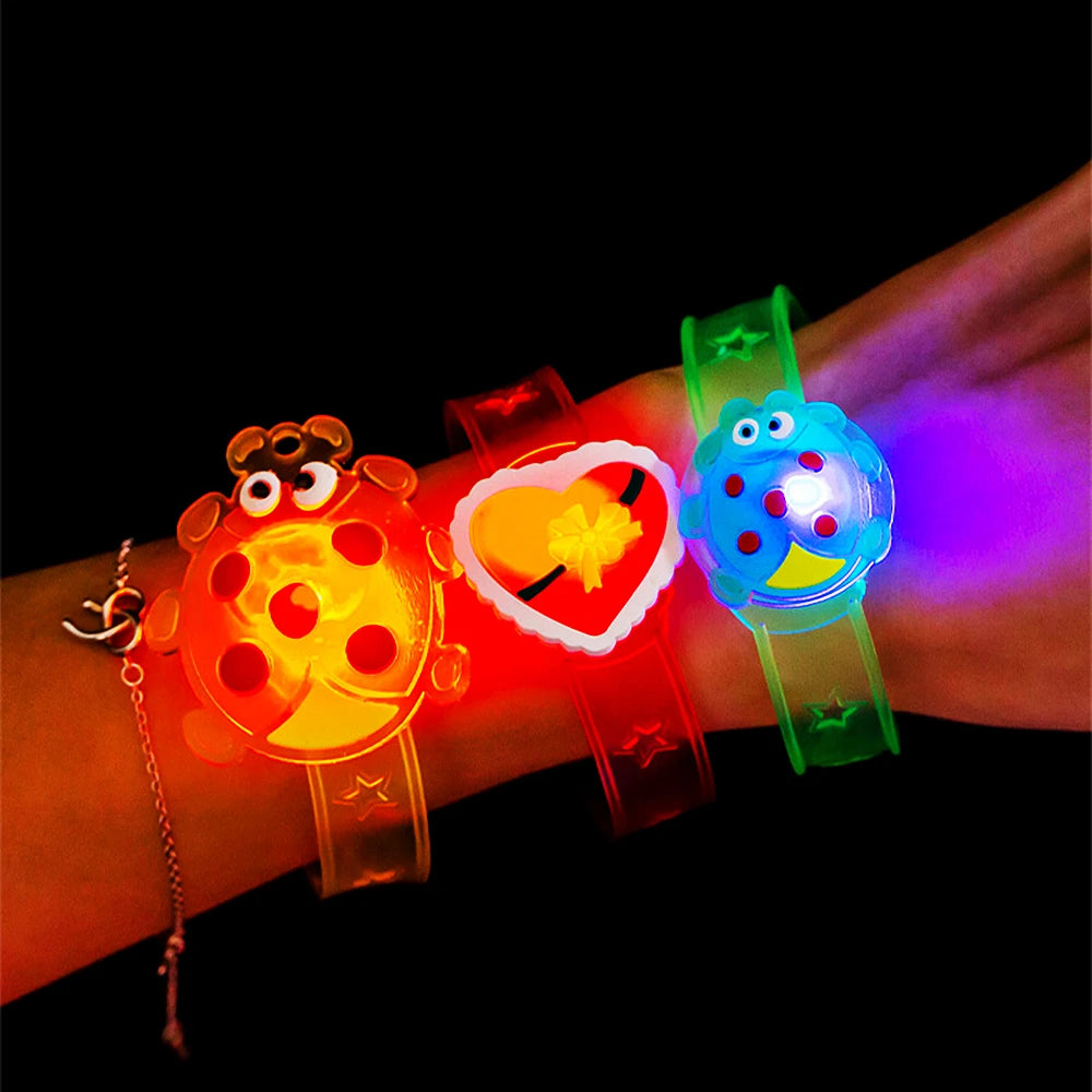 6PC Kids Birthday Party Supplies LED Cartoon Light Up Watch Toys Boys Girls Wedding Guest Souvenirs Christmas Party Gifts Pinata