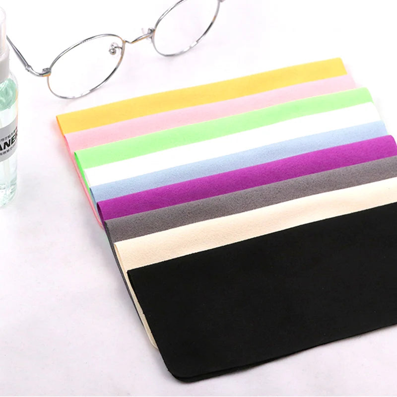 5Pcs Soft Chamois Glasses Cleaner Cloth Microfiber Cleaning Cloth For Lens Phone Screen Cleaning Wipes