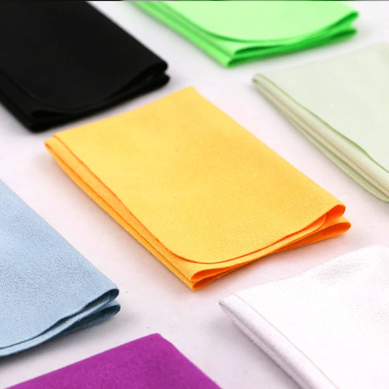5Pcs Soft Chamois Glasses Cleaner Cloth Microfiber Cleaning Cloth For Lens Phone Screen Cleaning Wipes