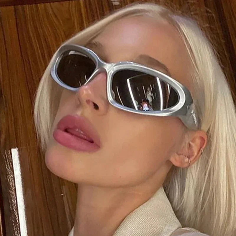 New Y2K Punk Sunglasses Women Spice Girls Brand Designer Square Goggle Men Sun Glasses UV400 Mirror Fashion Eyewear