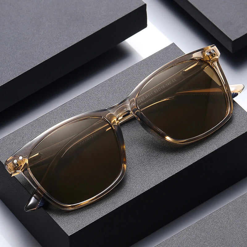 Women Retro Outdoor Polarized Sunglasses For Men Fashion Transparent Korean Square Girl Driving Sun Glasses Unisex UV400