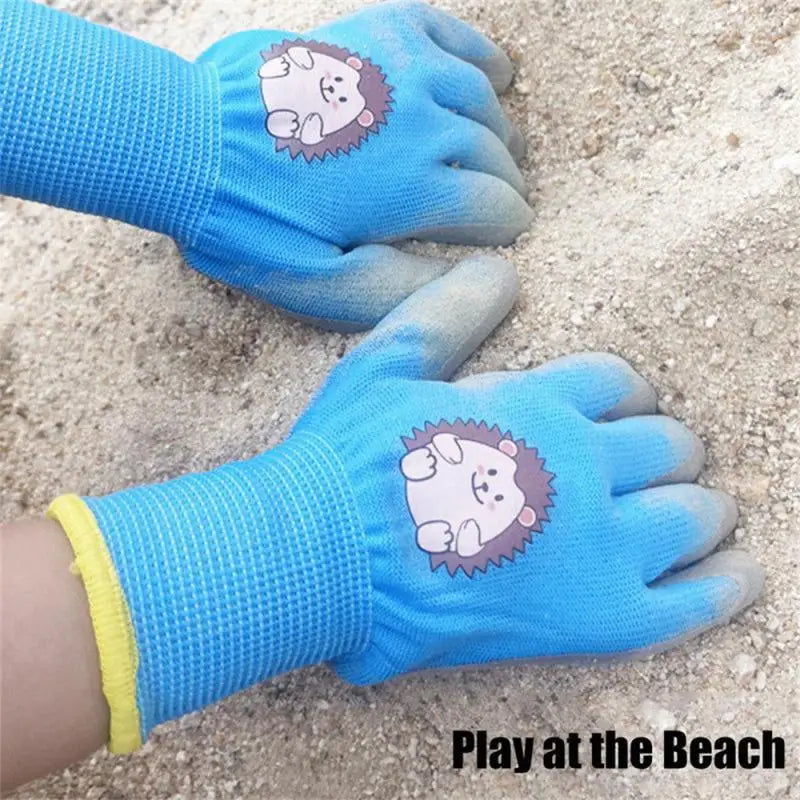 Kids Gloves Durable Waterproof Garden Work Non-Slip Portable Children Safety Yard Work Gloves Gardening Gloves Garden Supplies