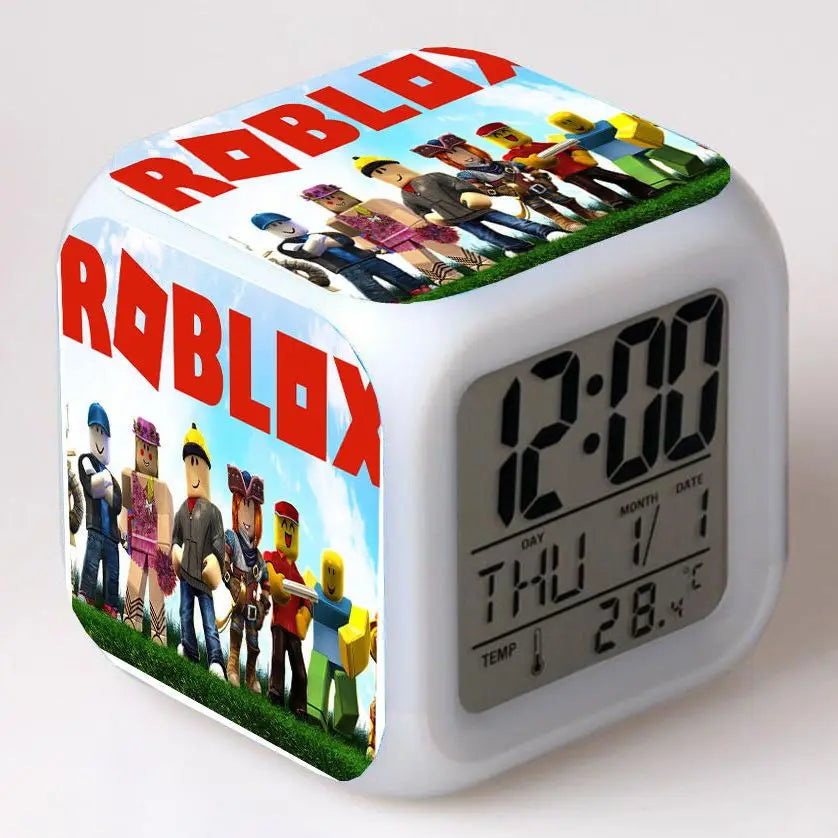 Games Roblox Roblox Electronic Clock Creative Birthday Gift Night Light Spiderman Captain America Bubble Milk Tea Plush Toys