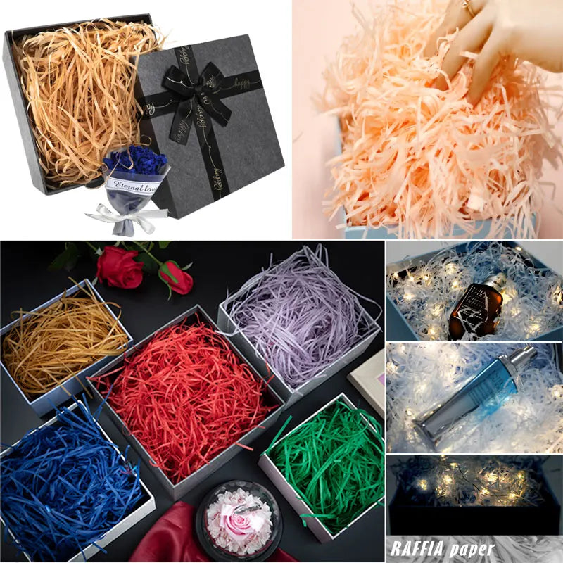 100g colorful shredded filler DIY wedding party gift packaging filler