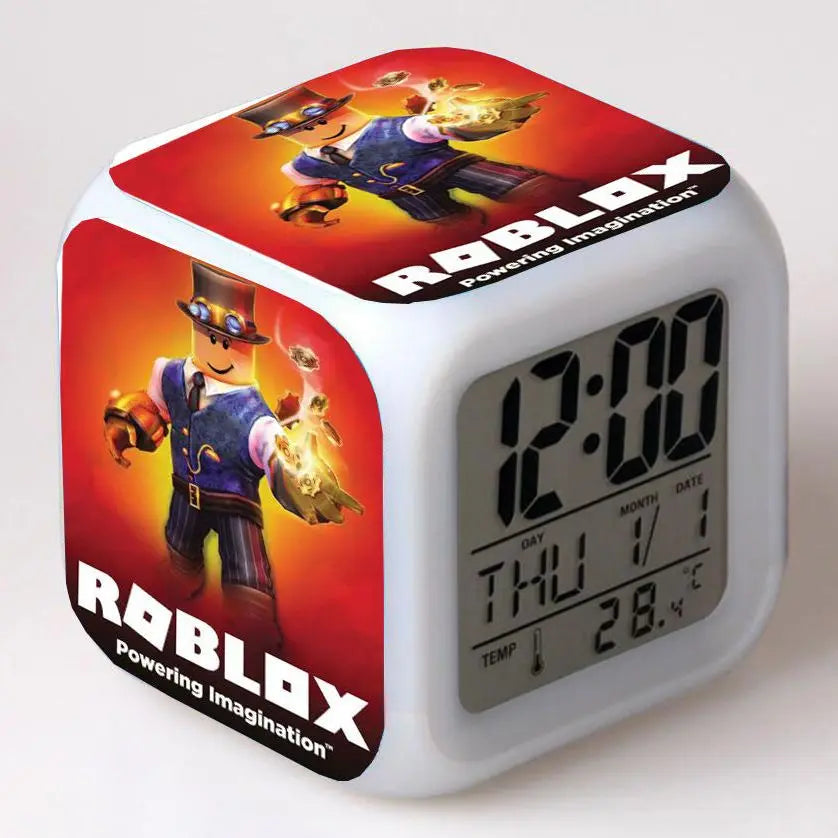 Games Roblox Roblox Electronic Clock Creative Birthday Gift Night Light Spiderman Captain America Bubble Milk Tea Plush Toys