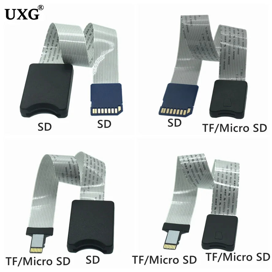 10CM 25CM 48CM 60CM SD card Female to TF micro SD Male SD to SD TF to TF Flexible Card Extension cable Extender Adapter reader