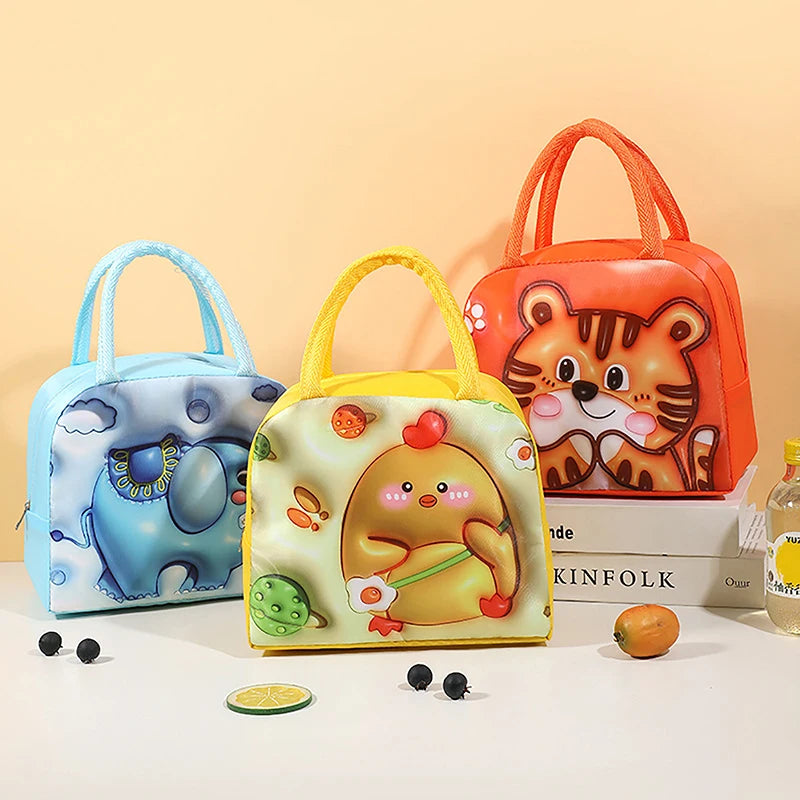 3D Cartoon Lunch Bag Portable Lunch Box Insulated Thermal Food Functional Food Picnic Lunch Bags For Women Kids