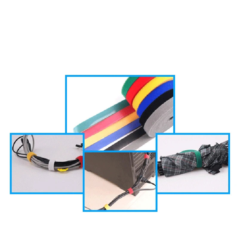1m 5m Fishing Rod Tie Holders Straps Belts Suspenders Fastener Hook Loop Cable Cord Ties Belt Fishing Tools Accessories Gadget