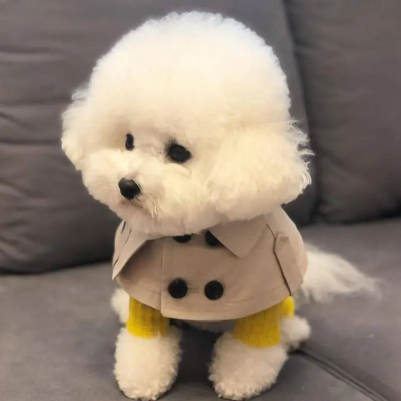 Fashion British Style Dog Cloak WindbreakerCorgi French Bulldog Pet Dog Bib Pet Clothing Cape Pets Costume Trench 강아지 케이프, 애견
