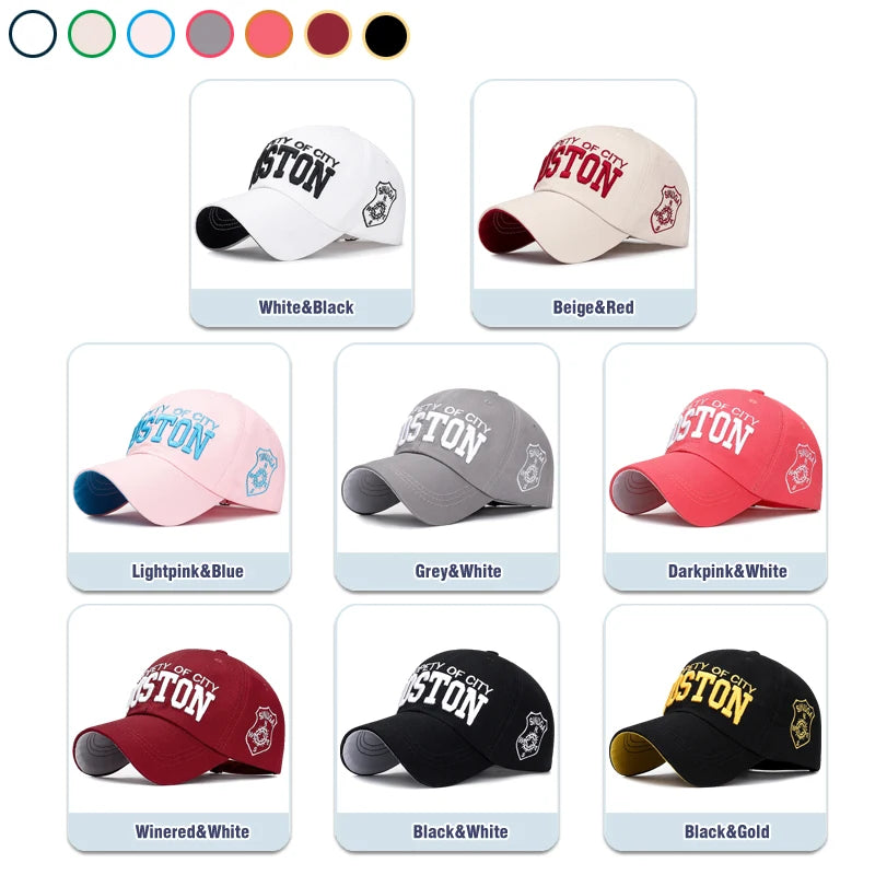 Sports Baseball Cap Cotton 3D Embroidery Unisex Snapback Cap Tennis Hat Dad Cap
