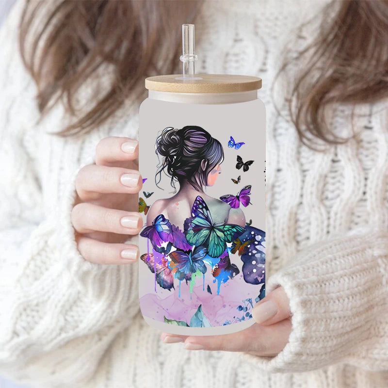 MOM MAMA Mather's Day Sticker UV DTF Cup Wrap Iron On Transfer For Glass Can Wraps 16oz Libbey D2727