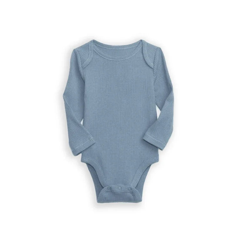Newborn Infant Baby Boys Girls TinyRib Cotton Bodysuit Baby Playsuit Jumpsuit