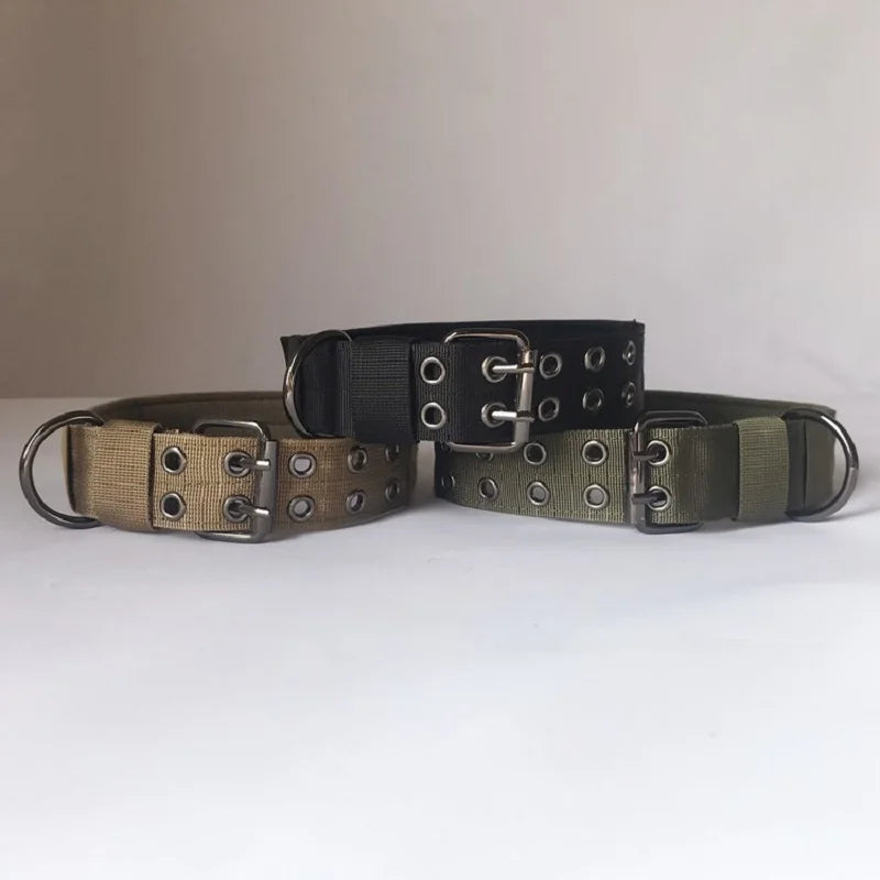 Tactical Dog Collar Military Adjustable Duarable Nylon German Shepard for Medium Large Walking Training Pet Cat Dog Accessories