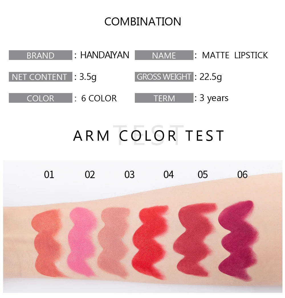 Nude Velvet Matte Lipsticks Waterproof Long Lasting Moisturize Lip Stick Not Fading Sexy Pink Lipstick Lip Gloss Women Makeup