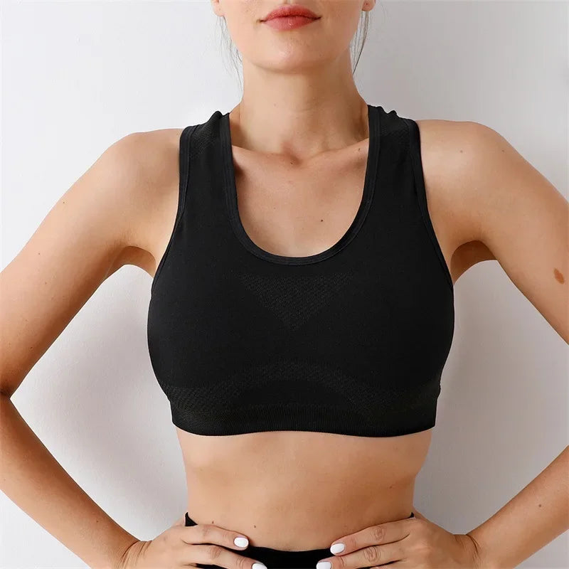 Women Sports Bra Top Push Up Fitness Yoga Bra Underwear Sport Tops For Women Breathable Running Vest Gym Wear