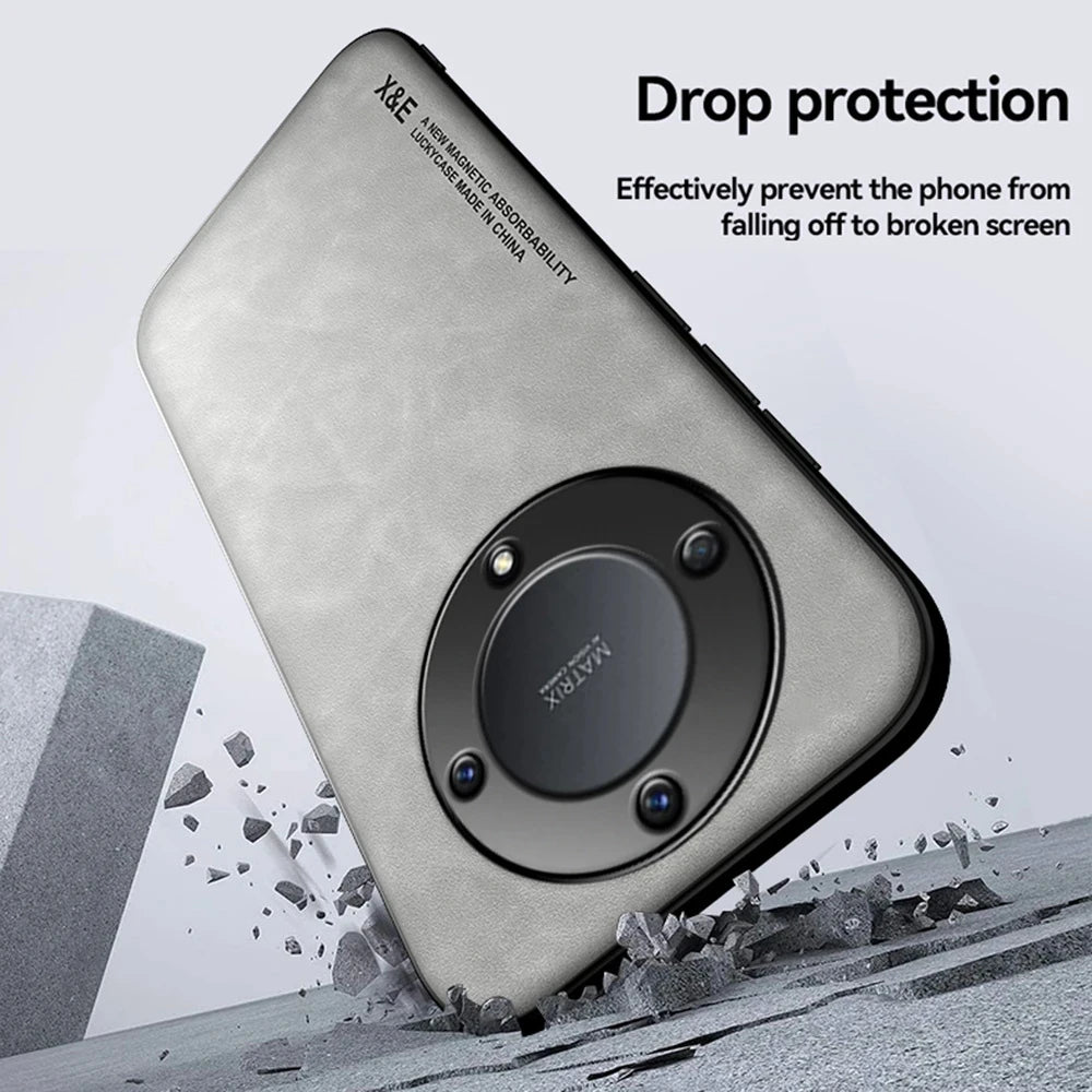 Magnetic Sheepskin Leather Phone Cases Honor Magic 5 lite 4 Pro 70 60 50 Pro 20 30 X40 20i 10i Cover For Honor Magic 5 lite Case
