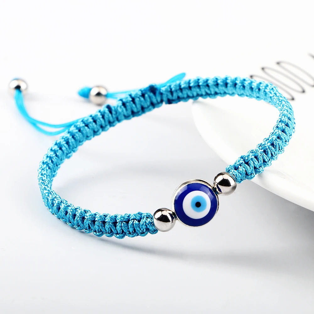 Handmade Braided Turkish Evil Eye Bracelets Women Men Lucky Rope Adjustable Bracelets Charm Female Jewelry Gifts Dropshipping