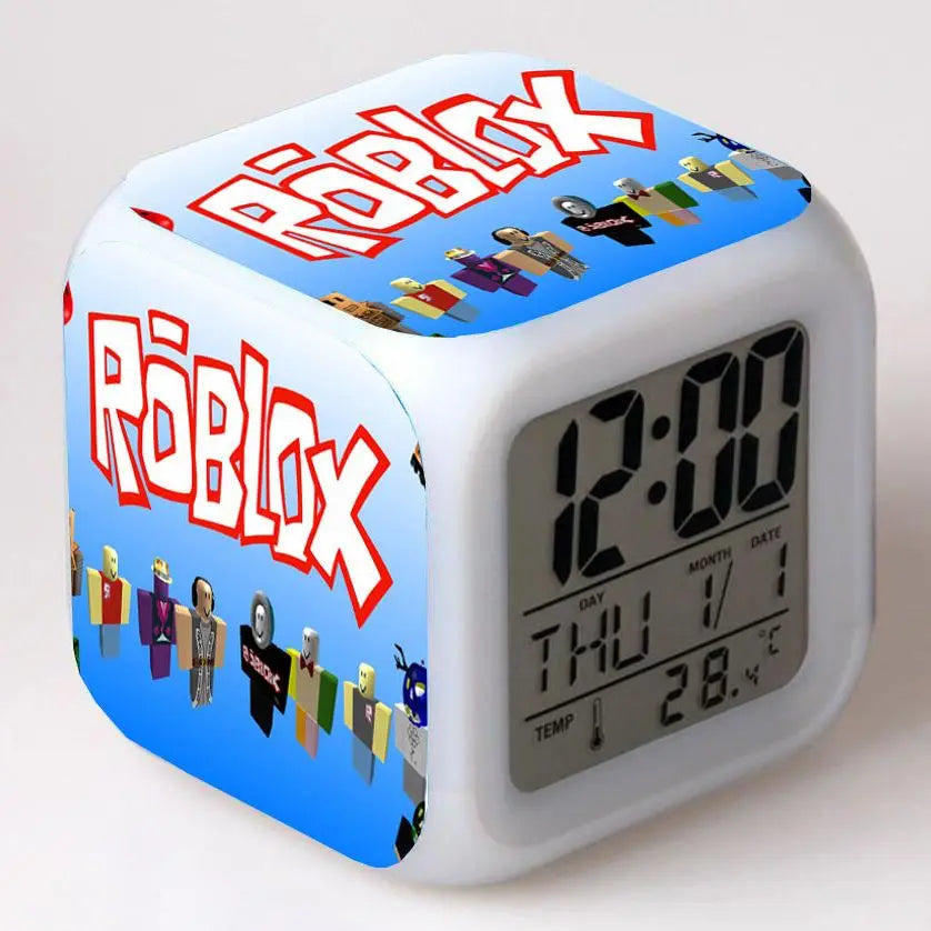 Games Roblox Roblox Electronic Clock Creative Birthday Gift Night Light Spiderman Captain America Bubble Milk Tea Plush Toys