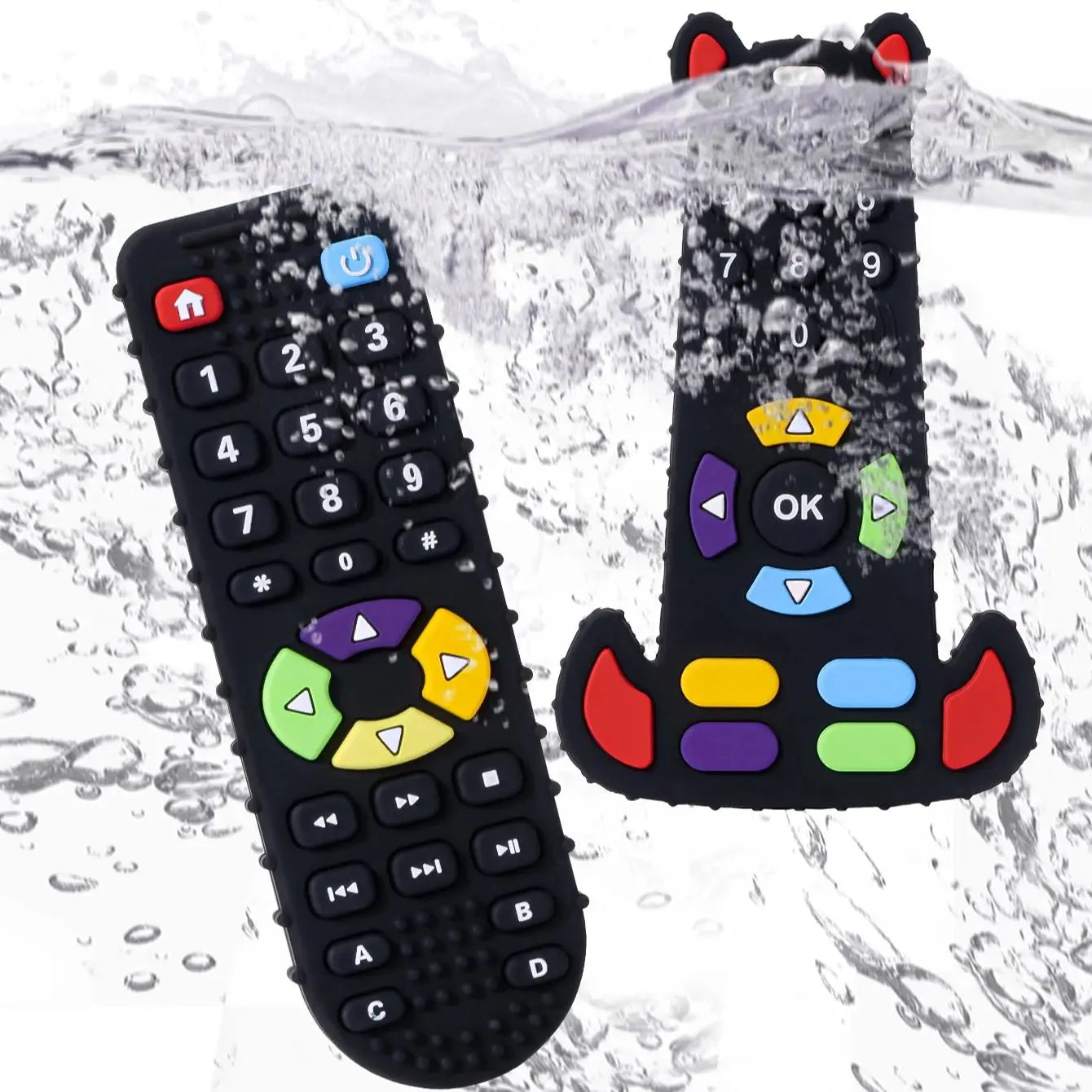 TYRY.HU Baby Silicone Teether Toys Remote Control Shape Teether Rodent Gum Pain Relief Teething Toy Kids Sensory Educational