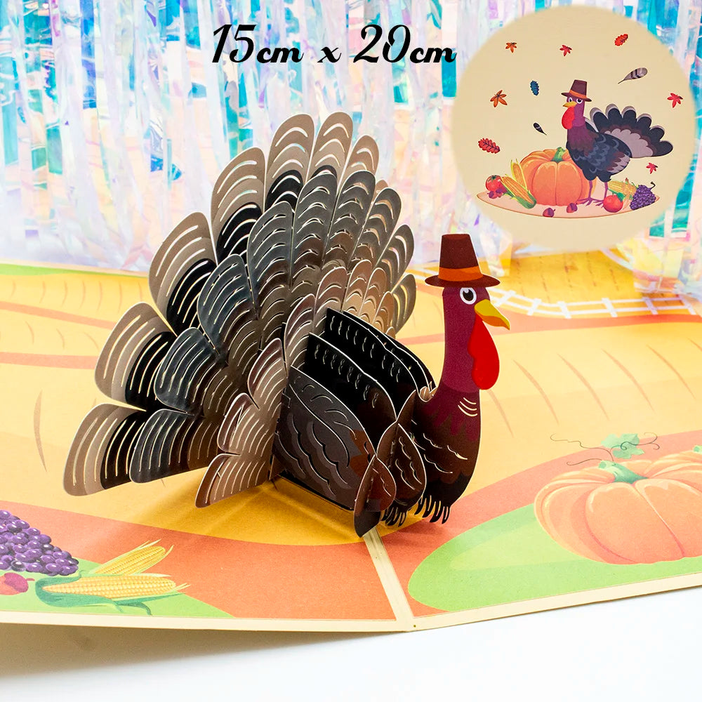 Top Quality New 3D Christmas Greeting Card Creative Pop Up Hand-Made Cards Colorful Christmas Holiday Thanksgiving New Year Card